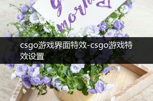 csgo游戏界面特效-csgo游戏特效设置