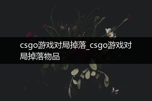 csgo游戏对局掉落_csgo游戏对局掉落物品