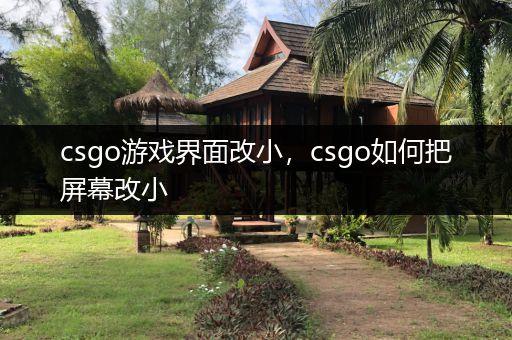 csgo游戏界面改小，csgo如何把屏幕改小