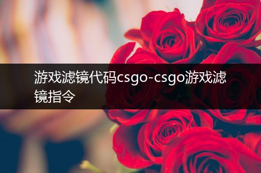 游戏滤镜代码csgo-csgo游戏滤镜指令