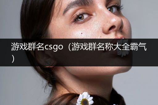 游戏群名csgo（游戏群名称大全霸气）