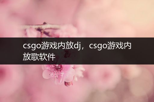 csgo游戏内放dj，csgo游戏内放歌软件