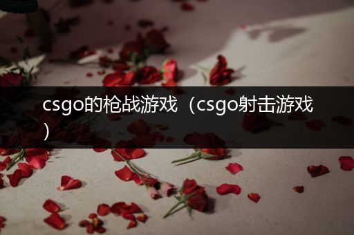 csgo的枪战游戏（csgo射击游戏）