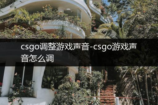 csgo调整游戏声音-csgo游戏声音怎么调