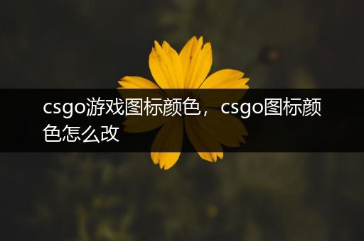 csgo游戏图标颜色，csgo图标颜色怎么改