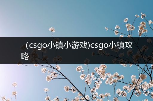 （csgo小镇小游戏)csgo小镇攻略