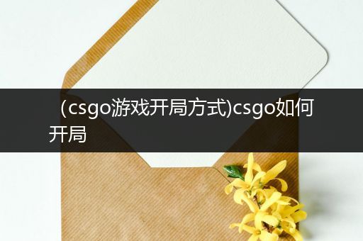 （csgo游戏开局方式)csgo如何开局