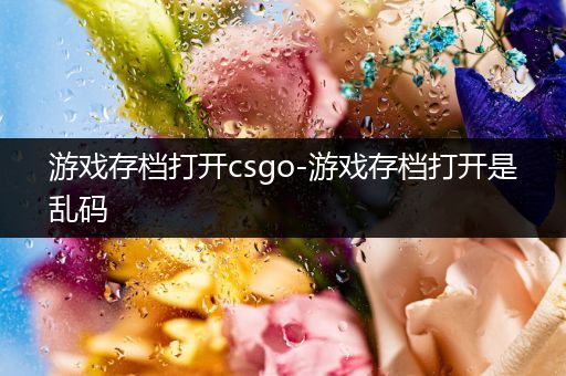 游戏存档打开csgo-游戏存档打开是乱码