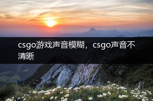 csgo游戏声音模糊，csgo声音不清晰