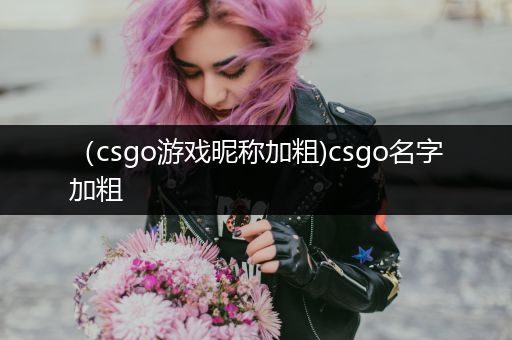 （csgo游戏昵称加粗)csgo名字加粗