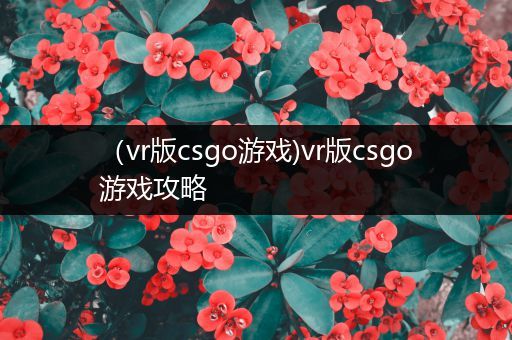 （vr版csgo游戏)vr版csgo游戏攻略