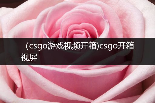 （csgo游戏视频开箱)csgo开箱视屏