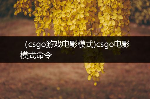 （csgo游戏电影模式)csgo电影模式命令