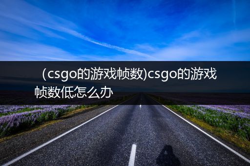 （csgo的游戏帧数)csgo的游戏帧数低怎么办