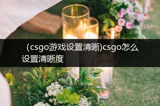（csgo游戏设置清晰)csgo怎么设置清晰度