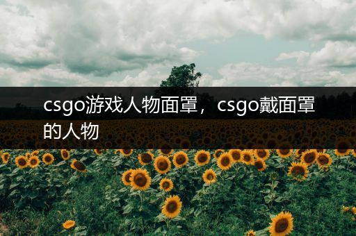 csgo游戏人物面罩，csgo戴面罩的人物