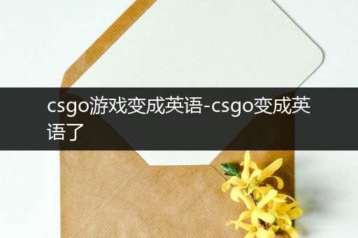 csgo游戏变成英语-csgo变成英语了