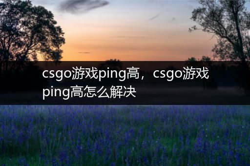 csgo游戏ping高，csgo游戏ping高怎么解决