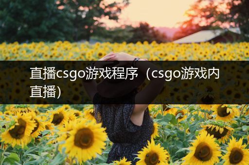 直播csgo游戏程序（csgo游戏内直播）