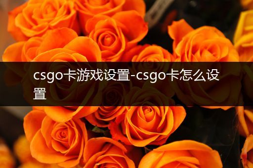 csgo卡游戏设置-csgo卡怎么设置