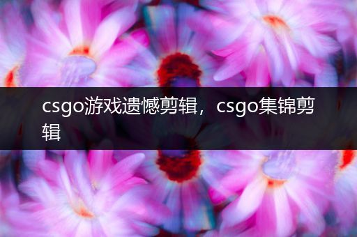 csgo游戏遗憾剪辑，csgo集锦剪辑