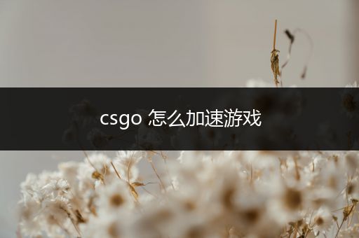 csgo 怎么加速游戏