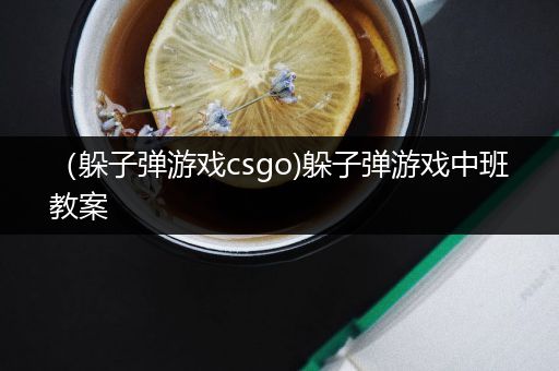 （躲子弹游戏csgo)躲子弹游戏中班教案