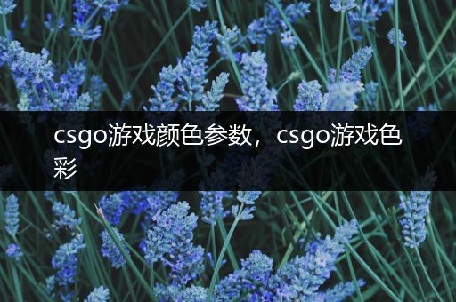 csgo游戏颜色参数，csgo游戏色彩