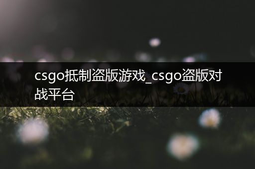 csgo抵制盗版游戏_csgo盗版对战平台