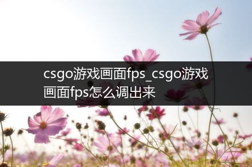 csgo游戏画面fps_csgo游戏画面fps怎么调出来