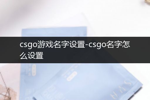 csgo游戏名字设置-csgo名字怎么设置