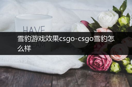 雪豹游戏效果csgo-csgo雪豹怎么样