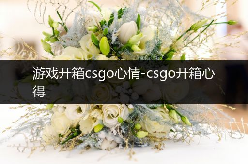 游戏开箱csgo心情-csgo开箱心得