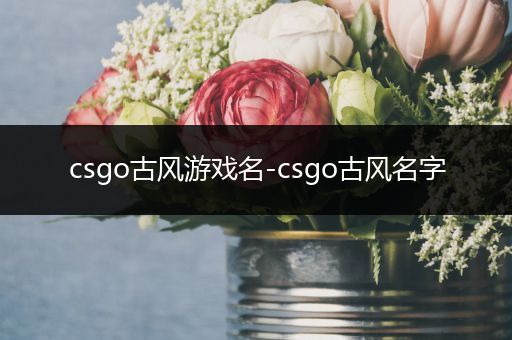 csgo古风游戏名-csgo古风名字