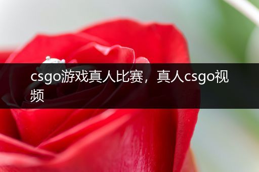 csgo游戏真人比赛，真人csgo视频