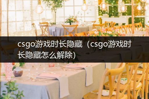 csgo游戏时长隐藏（csgo游戏时长隐藏怎么解除）