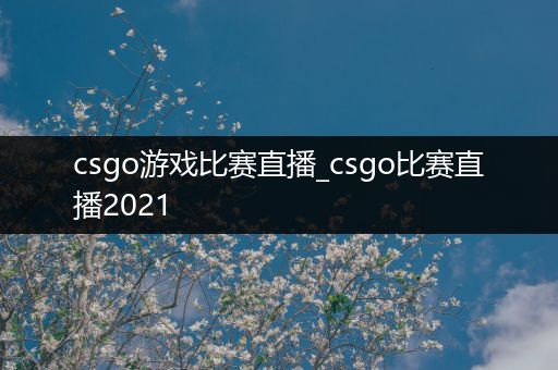 csgo游戏比赛直播_csgo比赛直播2021