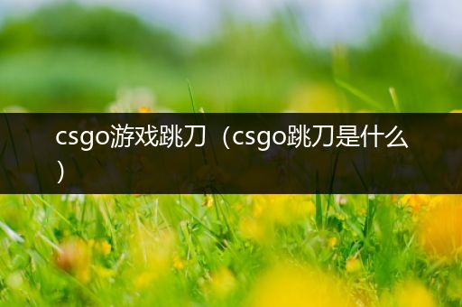 csgo游戏跳刀（csgo跳刀是什么）