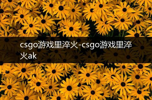 csgo游戏里淬火-csgo游戏里淬火ak