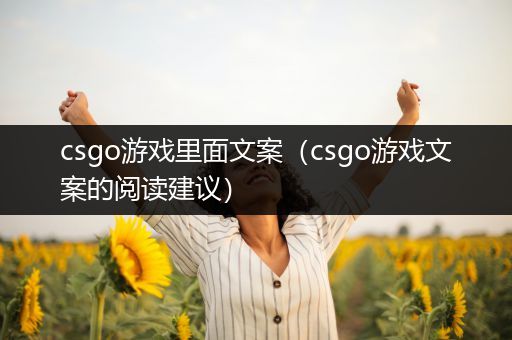 csgo游戏里面文案（csgo游戏文案的阅读建议）
