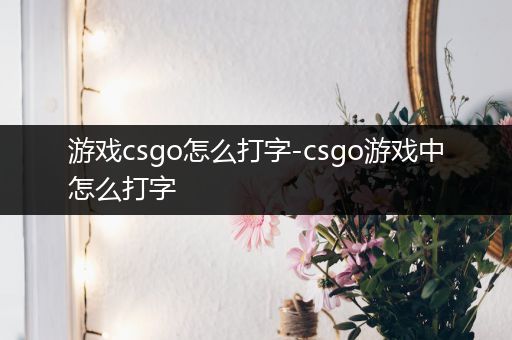 游戏csgo怎么打字-csgo游戏中怎么打字