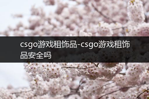 csgo游戏租饰品-csgo游戏租饰品安全吗