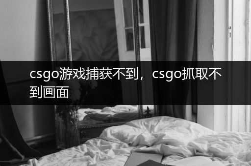 csgo游戏捕获不到，csgo抓取不到画面