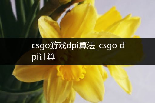 csgo游戏dpi算法_csgo dpi计算