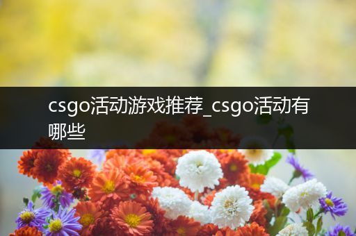 csgo活动游戏推荐_csgo活动有哪些