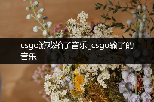 csgo游戏输了音乐_csgo输了的音乐