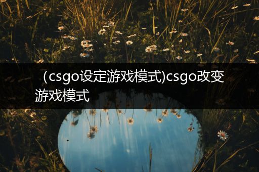 （csgo设定游戏模式)csgo改变游戏模式