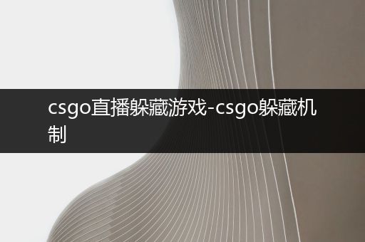 csgo直播躲藏游戏-csgo躲藏机制