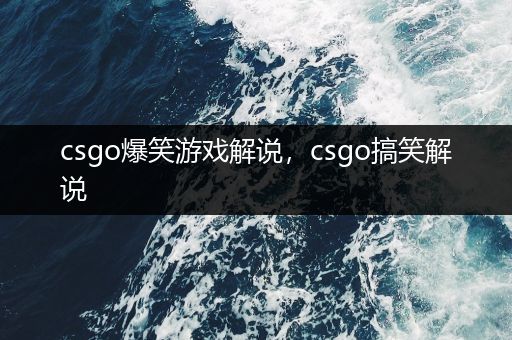 csgo爆笑游戏解说，csgo搞笑解说