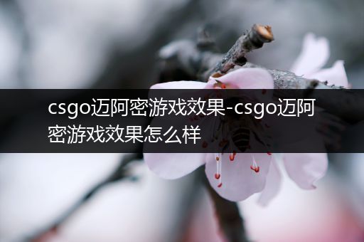 csgo迈阿密游戏效果-csgo迈阿密游戏效果怎么样